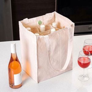 Sac fourre-tout en toile personnalisé avec logo de Noël, sublimation, noir, blanc naturel, rouge vin, avec poche pour 6 bouteilles - Product Image 4