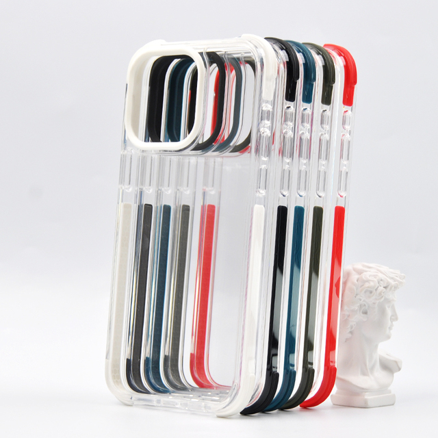 New Transparent Hard Pc Anti-Yellowing Tpu TPE Military Grade High Quality Defender Phone Case for iPhone 15 Plus 15 Pro Max