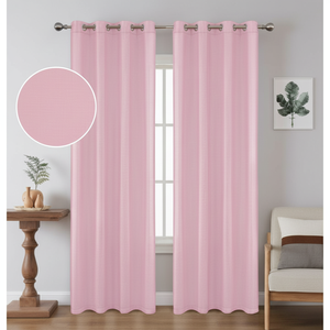 All'ingrosso all'ingrosso tende in poliestere rosa 140x228cm con 8 occhielli per decorazioni per la casa alla rinfusa - Product Image 1