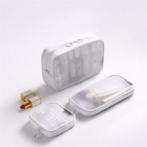 Waterproof Custom Travel Clear Women Toiletry Makeup <b>Storage</b> <b>Bag</b> <b>Large</b> Capacity 3 Set PVC Cosmetic <b>Bag</b> - Product Image 3