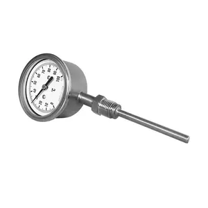 Paslanmaz çelik endüstriyel mekanik kadran termometre sıcaklık ölçer