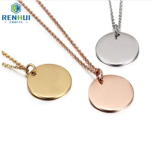 Custom Metal Gold Nickel Plating Embossed 3D Necklace Dog Tags with Your Logo Simple Style Dog Tag