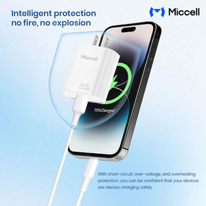 Caricabatterie Rapido Miccell 22.5W con Protezione Intelligente, Compatibile con iPhone e Telefoni Android - Product Image 2