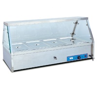 Équipement de restaurant dessus de table bain marie chauffe-plat électrique commercial en acier inoxydable