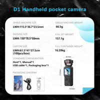 Caméra portable avec connexion WiFi, enregistreur vidéo sportif portable, capteur CMOS 1080p, écran 1,54 pouces, grand angle 140° fixe