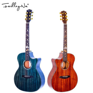China Factory's High-End 41-Inch 6-<b>String</b> Mahogany Veneer Acoustic Guitar with Custom Logo Best Price High-End Accessory - Product Image 4