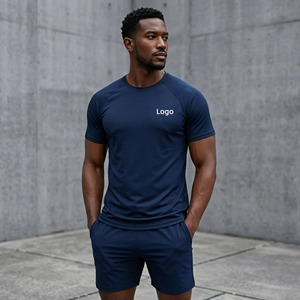 T-shirt d'entraînement léger en polyester gaufré à manches courtes, confortable, toutes saisons, conçu sur mesure par le fabricant - Product Image 1