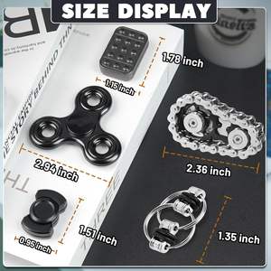 Compact Eco-Friendly Unisex Hand Therapy <b>Toys</b> Metal Sliding Spinner <b>Tool</b> Office Desk Sensory Regulation Training System - Product Image 2