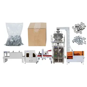 Automatic Fastener Hardware Metal Washer Bag Packaging Packing And Boxing Line Machine