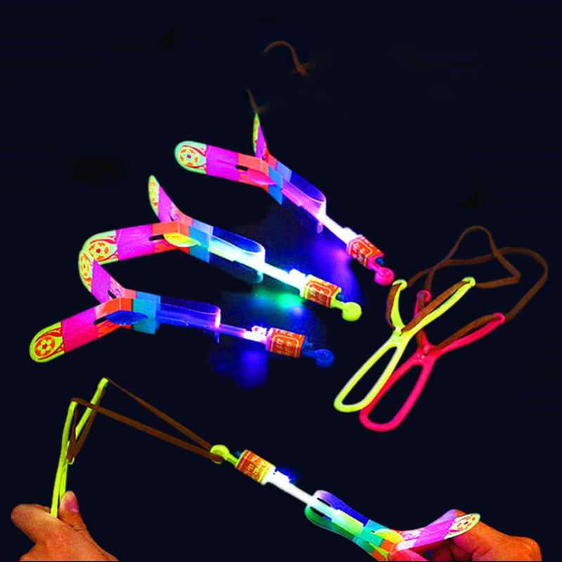 Новая светодиодная стрелка YUJIAN, ракетный вертолет, летающая игрушка, веселая вечеринка, подарок, эластичная Рогатка, летающие коптеры
