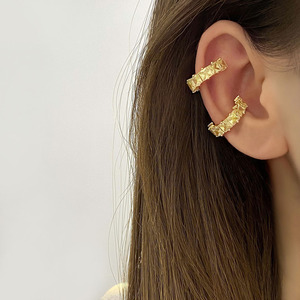 Customizable Different Color Square Stone Ear Cuffs Gold Plated Non <b>Pierced</b> Open Hoop Ear Clip Trendy Layer Ear Jewelry Bulk - Product Image 2
