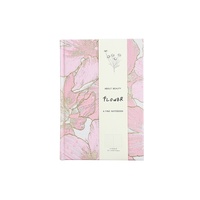 Buku Diary Hardcover A5 Permukaan Kain Kawat Emas Motif Bunga Peony Bintang Bunga Hadiah Tulisan Siswa Berkualitas Tinggi 100 Lembar