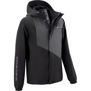Chaqueta Cortavientos con Capucha para Hombre, Negra, Impermeable, Corte Recto, Manga Regular, Estilo Casual, 100% Poliéster con Revestimiento - Product Image 2