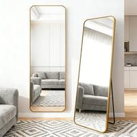 Miroir mural de luxe en or moderne pour salle de bain, décoration, miroir de grande taille pour salon, dressing, miroir mural, miroir de sol