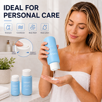 Bouteille en plastique PE souple recyclable pour soins personnels et cosmétiques, avec logo personnalisé, 100ml, 250ml, 300ml, 400ml, impression sérigraphique, vente en gros