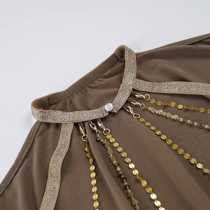<span class=keywords><strong>Robe</strong></span> à manches chauve-souris ample et sexy de style américain avec un sens du design, <span class=keywords><strong>robe</strong></span> à col halter - Product Image 6