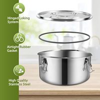 Boîte à lunch en acier inoxydable 304, contenants étanches avec couvercles pour collations, enfants, kimchi, soupe, salade, bol pour camping, pique-nique