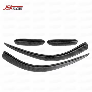 Canard paraurti anteriori in fibra di carbonio stile <span class=keywords><strong>serie</strong></span> nera per 2011-2014 <span class=keywords><strong>MERCEDES</strong></span> BENZ C-CLASS W204 <span class=keywords><strong>AMG</strong></span> C63 - Product Image 1