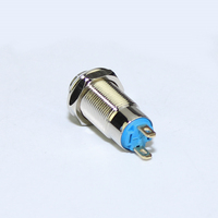 Mini bouton-poussoir Led de 8 MM avec anneau éclairé, bouton poussoir, 2 pièces