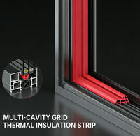 Ventanas Horizontales Abatibles de Aleación de Aluminio AIHAN, Estilo Europeo para Dormitorio, Alto Rendimiento de Sellado, Aislamiento Térmico, Ahorro de Energía