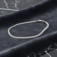 Bracelet tennis en or 14 carats avec diamants de laboratoire, bijoux fins