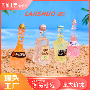 Diseño de botella de vino transparente en miniatura, pegamento en crema DIY para fundas de teléfono, pendientes creativos para venta al por mayor - Product Image 5