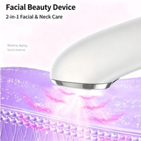 Masseur facial anti-rides à vibrations et lumière colorée pour raffermir et lifter la peau, éliminateur de rides