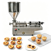 Machine à cupcakes semi-automatique commerciale, petite machine à macarons, équipement de remplissage de chocolat, machine à remplissage de crème fraîche en acier inoxydable