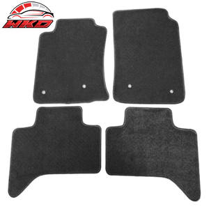 พรมปูพื้นสำหรับโตโยต้า ทาโคมา 05-10 4 ชิ้นด้านหน้าด้านหลังรถอัตโนมัติพรมกันลื่นกำมะหยี่สีดำ - Product Image 1