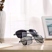 Présentoir en acrylique transparent à 6 niveaux Organisateur de parfum avec étapes pour porte-monnaie Porte-lunettes Présentoir
