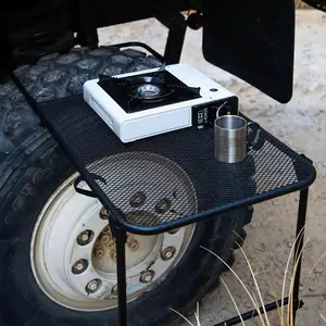 Vehicle Car Table Mounted On Vehicle Tire-Mounted Steel Camping Travel Tailgating And Outdoor Work Table