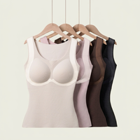 Gilet thermique de luxe en lyocell et soie pour femme, débardeur sans couture amincissant, sous-vêtement chauffant magnétique pour l'hiver