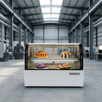 Vitrine à gâteaux ovale miniature QR550A, refroidissement par air, contrôle numérique, dégivrage automatique