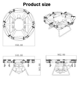 베스트셀링 6축 폴딩 멀티로터 15리터 및 16리터 농업용 드론 분무기, 식물 관개용 - Product Image 6