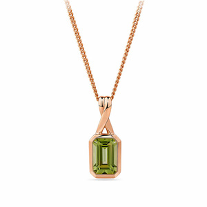 ชุดสร้อยคอและแหวนจี้เพชรเม็ดเดี่ยวทรงสี่เหลี่ยมมรกต ดีไซน์โรแมนติกจาก Gemnel Fashion เน้นความอ่อนโยนต่อผิว - Product Image 5