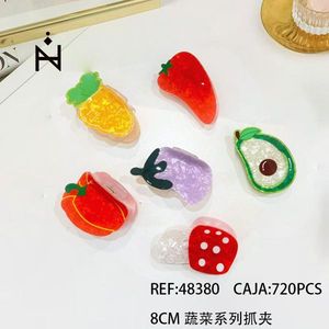 Fermacapelli a forma di artiglio della serie Vegetale da 8 cm, accessori per capelli per donne e ragazze - Product Image 3