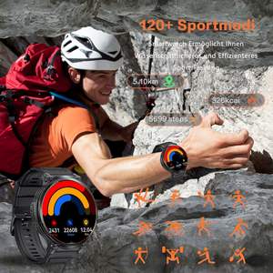 Montre connectée EDS K66, grand écran HD de 1,85 pouce, lampe torche LED, montre de fitness, 730 mAh, étanche IP68, plus de 120 modes sportifs pour Android IOS - Product Image 4