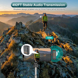 Siêu nhỏ gọn không dây LAV mic hệ thống với sạc trường hợp giảm tiếng ồn 170 mét phạm vi cho người sáng tạo nội dung iPhone Android - Product Image 5