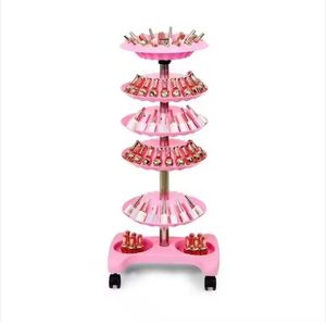 แท่นวางเล็บพร้อมล้อ5ชั้นชั้นวางยาทาเล็บหมุนได้ - Product Image 2