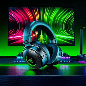 <span class=keywords><strong>Auriculares</strong></span> inalámbricos para juegos Razer Kraken V3 Pro HyperSense Triforce Titanium 50mm Drivers <span class=keywords><strong>THX</strong></span> Spatial On-Ear <span class=keywords><strong>Auriculares</strong></span> - Product Image 3