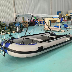 4M 4.2M Grijze Kleur Aluminium Vloer Opblaasbare Boot Voor 6 Personen Voor Meer Rivier En Offshore Zee Reizen Roeiboot - Product Image 6