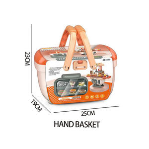 Juego de 31 Piezas de Juguetes de Comida de Imitación, Cesta para Hamburguesas, Estuche de Transporte Transformable, Juego de Roles de Comida Rápida, Habilidades Sociales, Regalo para Niños - Product Image 4