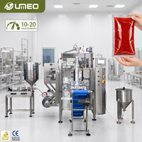 Machine d'emballage de sachets pour liquides et pâtes avec pompe magnétique / pompe à pâte, équipement d'emballage de sachets à trois soudures latérales