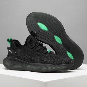 Chaussures de course pour hommes, tige en mesh, semelle extérieure en caoutchouc, semelle intermédiaire en EVA, baskets décontractées à semelle épaisse, style printemps - Product Image 3