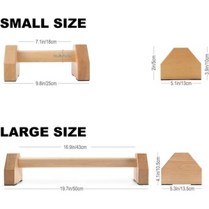 Wooden <b>Push</b>-<b>Up</b> <b>Bars</b> 20cm 30cm 40cm Anti-Slip Home Fitness Equipment - Product Image 3