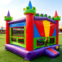 Château gonflable commercial robuste en PVC pour location événementielle, anniversaires, équipement de terrain de jeu scolaire