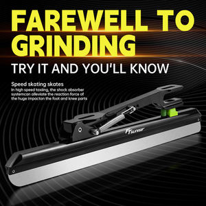 <span class=keywords><strong>Patines</strong></span> de velocidad profesionales con logotipo personalizado, ajustables, desmontables, con cuchilla de <span class=keywords><strong>hielo</strong></span> reemplazable, de alta dureza, resistentes al desgaste, de aluminio aeronáutico. - Product Image 2