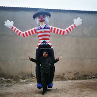 Marionnette gonflable de clown de publicité drôle de costume de clown de marche gonflable coloré pour le défilé