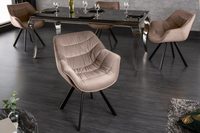 Fauteuil moderne de luxe Café Restaurant Maquillage Salle à manger Meubles Velours Chaise de salle à manger rembourrée