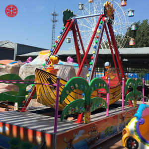 Mini Atracciones Infantiles, Juego para Niños, Fácil de Mover, Divertido Juego Mecánico de Feria, Barco Pirata para Niños con Remolque - Product Image 3